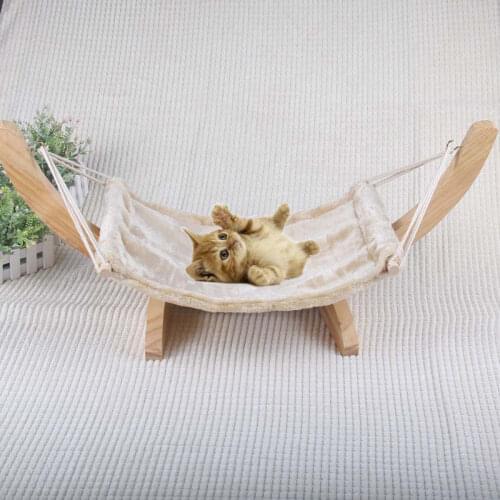 DIY Assembled Breathable Wooden Houder Pet Puppy Dog Cat Cage Guinea Pig Kitty Cradle Funny Suspended Swing Bed Play Toy Gift