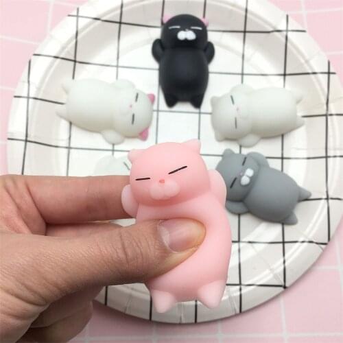 Creative Relieve Stress Toys Cute Mochi Cat Squeeze Healing Fun Kids Kawaii Toy Squeeze Stress Relieve Toys Decompression Gift