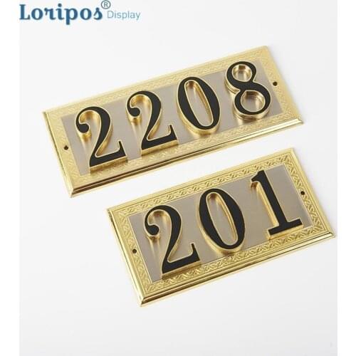 Metal Door Number Signage Board Room Number Board Hotel Digital Office Company Room Sign Plate Wall Mounted Number Plate