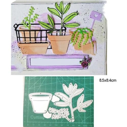 Craft dies metal cutting dies cut die Potted plants flower Scrapbooking dies paper crafts knife mould blade punch stencils dies