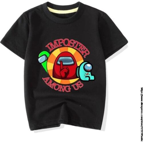 Fashion Cartoon Among Us T-shirt Children Boys and girl Short Sleeves Color Tees Baby Kids Cotton Tops For Girls Clothes