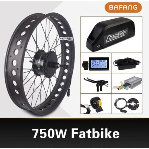 Bafang Fat Bike Motor Wheel 48V 350W Snow Bike Kit 750W Electric Bike Conversion kit 4.0 Wheel ebike kit Fatbike Hub Motor G060