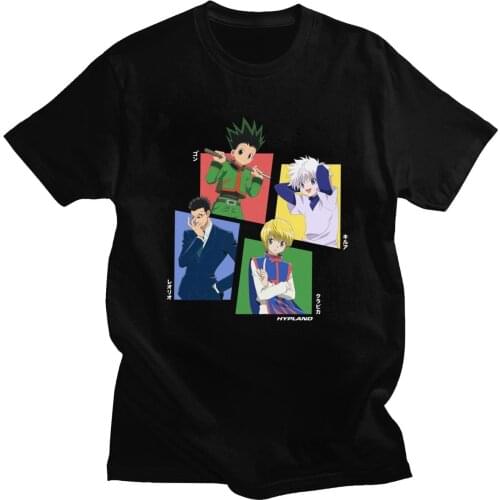 Hunter X Hunter Men T Shirt 100% Cotton Hxh Tees Round Neck Short-Sleeve Novelty Tshirt Gift