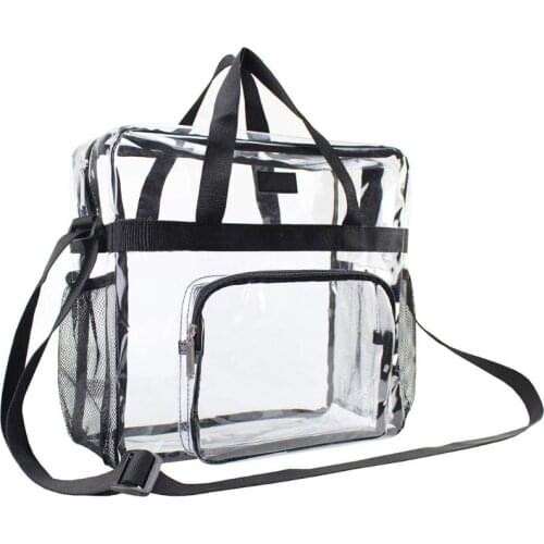 N7MF Women Girl PVC Shoulder Crossbody Gym Clear Bag Transparent Handbag Satchel Tote Messenger