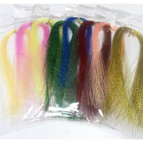 2017 new fly fishing crystal flash line 8kinds color lure line 8bags/lot length is 30cm