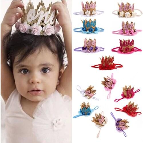 Lovely Baby Hair Band Toddler Kid Crown Tiara Headband Birthday Party Headwear Childrens Flower Crown DIY Decor