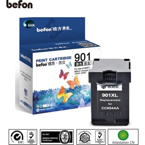 Befon Re-manufactured 901XL Cartridge Replacement for HP 901 Black Cartridge for Officejet 4500 J4500 J4540 J4550 J4580 J4640