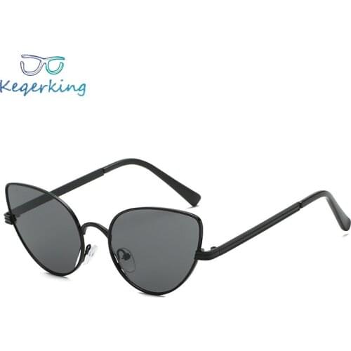 Sunglasses Cats Eye Women Small Size Vintage Retro Black Cat Eye Sun Glasses for Female Protection Decoration ZA-19