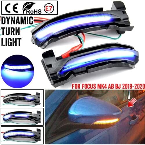 For Ford Focus Mk4 Ab Bj 2019-2020 Rearview Mirror Streamer Lights LED Side Wing Dynamic Turn Signal Light Sequential Indicator