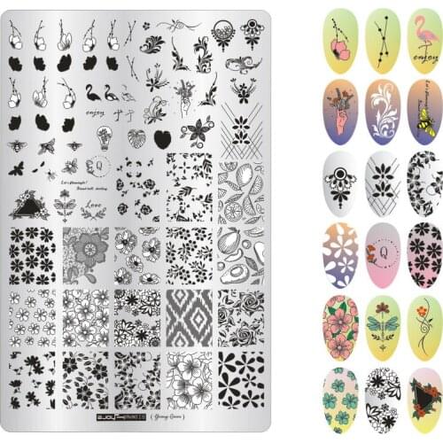 1pcs 14.5*9.5cm Big Nail Stamp Dreamcatcher Template Plates Nail Art Stamping Plates 3D Stencil Manicure DIY Stamp ZJOY PLUS