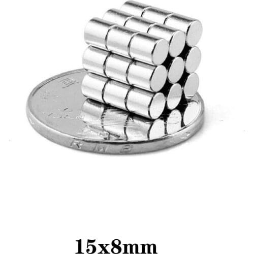 2/5/10/20/30pcs 15x8 Small Magnets 15mmx8mm N35 circular Neodymium Magnet 15x8mm Permanent NdFeB Magnet 15*8 Disc magnet