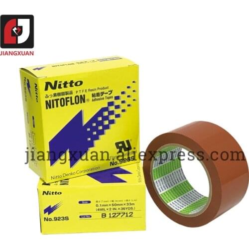 50mm Orange NITTO 923S PTFE Nitoflon Adhesive Heat Resistance Tape