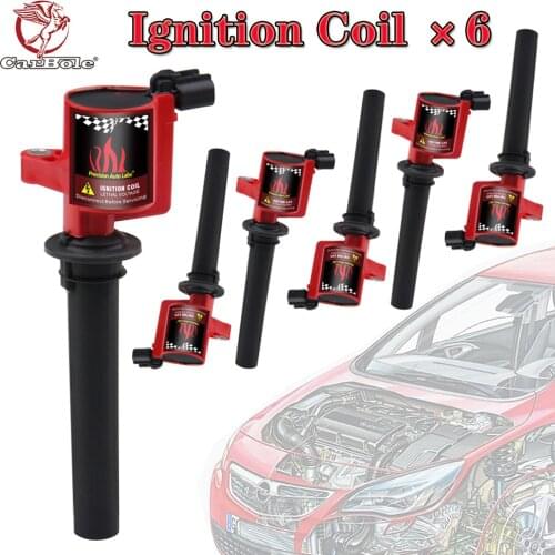 6 Pack DG500 Ignition Coils For Ford Escape Mercury Mariner Taurus Mazda Tribute 3.0L V6 2003 2004 2005 2006 2007 2008