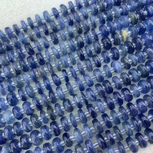 7.5mm-8mm Kyanite Stone Beads Natural Gemstone Stone Heishi Beads For Jewelry Making Strand 15" Wholesale