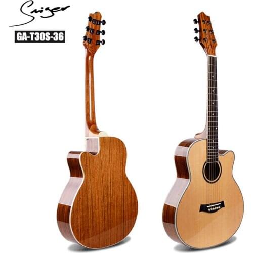 Travel Guitar Acoustic Solid Spruce Walnut Electric Steel-String 36 Inch Mini Guitarra 6 Strings Folk Pop Install Pickup Guitars