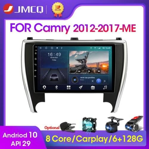 JMCQ 2Din Android 10 Car Radio Multimedia Video Player For Toyota Camry 7 XV 50 55 2015-2017 Middle East Version Navigation GPS