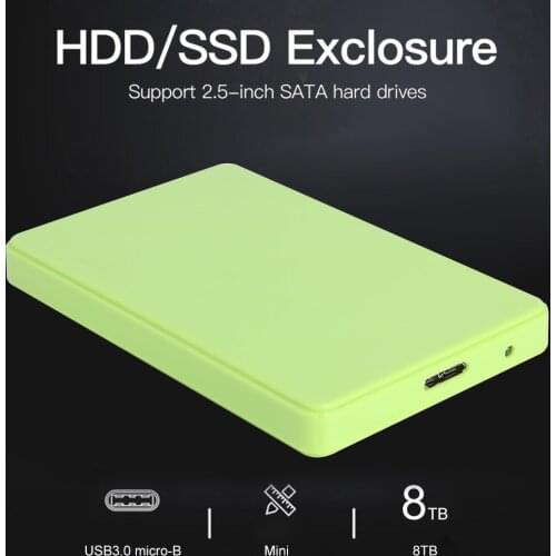 USB 3.0 Hard Drive Disk Case External Box Support 8TB 6Gbps 2.5 inch HDD SSD for Office Caring Computer Supplies