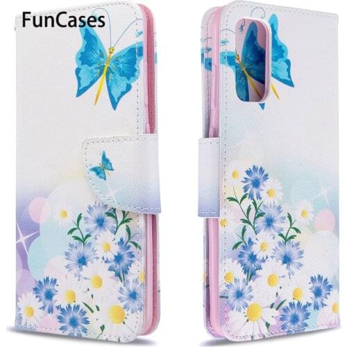 Sun Flower PU Leather Book Case For funda Samsung S20 Back Covers Luxury Cases Leather Cover sFor Csse Samsung armor S20