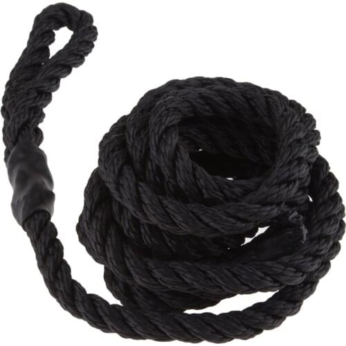 Black 3/8 '' X 6.5 Boat Line Multifilament Polypropylene Double Braid