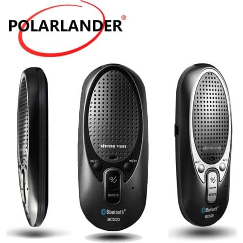 Extreme Thin Handsfree With Car Charger Mini Bluetooth Car Kit Voice-activated Wire Sun Visor Clip Bluetooth Speakerphon