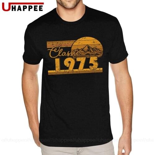 45th Birthday Classic 1975 45 Year Awesome Tees Shirt Youth Urban T Shirts Homme Short Sleeved Low Price Branded Apparel