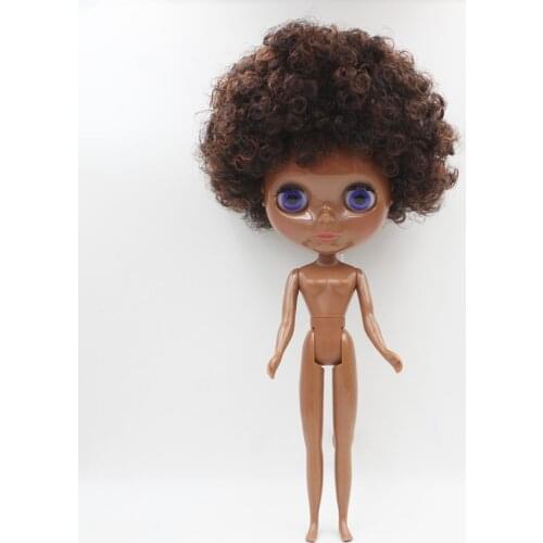 Free Shipping big discount RBL-624 DIY Nude Blyth doll birthday gift for girl 4colour big eye doll with beautiful Hair cute toy