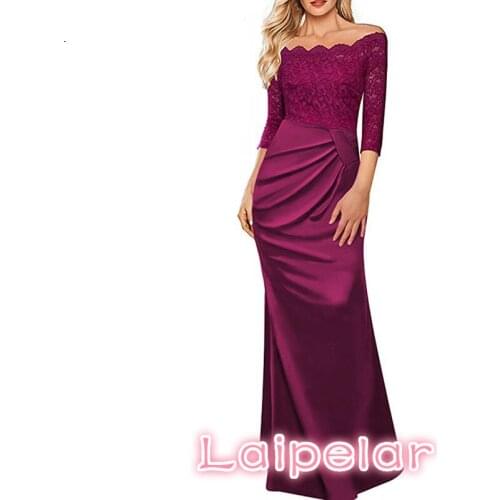 Summer Dress Women Sexy Off Shoulder Hollow Out Lace Dress Elegant Maxi Evening Party Bridesmaids Dresses Female 2XL