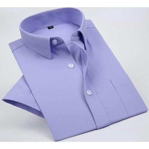 Plus Size 8XL 7XL Men Dress Short Sleeve Shirt Brand New Fashion Designer High Quality Solid Male Clothing Fit Business Shirts