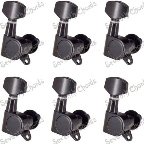 A Set Black Sealed-gear Sting Tuning Pegs keys Tuners Machine Heads for Guitar Replacement parts