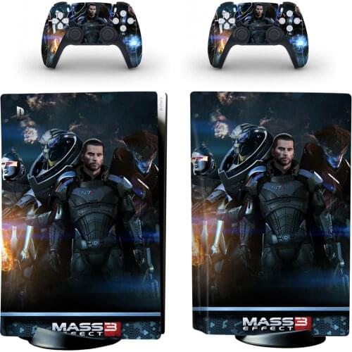 MASS EFFECT PS5 Disc Skin Sticker for Playstation 5 Console & 2 Controllers Decal Vinyl Protective Disk Skins