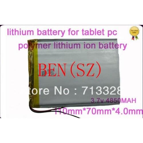 Tablet pc 3.7V,4850mAH (polymer lithium ion battery) Li-ion battery for tablet pc 8 inch 9inch [4070110]