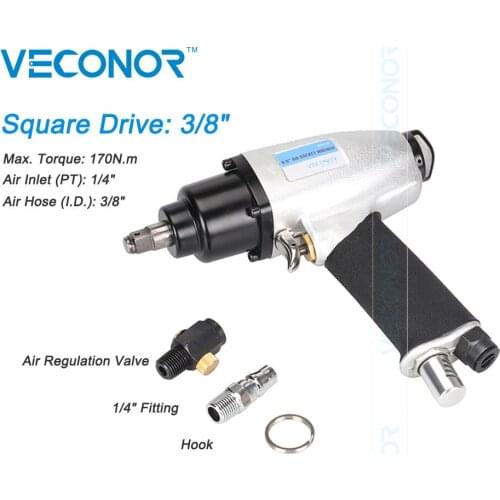 3/8" Pneumatic Air Wrench Tool Gun-shaped High Torque Quality Professtional Tool For Industrial Use