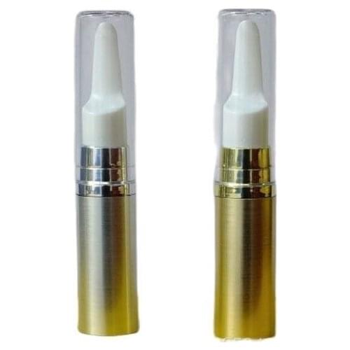 Full plastic AS Vacuum Bottle 5ML Eye Gel Pen With Smear And Massage Head Gold Silver ,50 Pieces/Lot