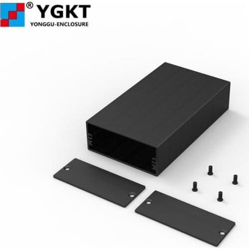 Profile enclosure din rail junction box Rail transit black enclosures metal aluminum alloy 58*24*80mm