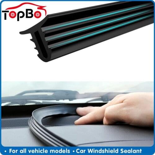 1.6M U Type Car Rubber Sound Seal Strip Car Windshield Sealant Dashboard Soundproof Rubber Seal Strip Interior Accessories
