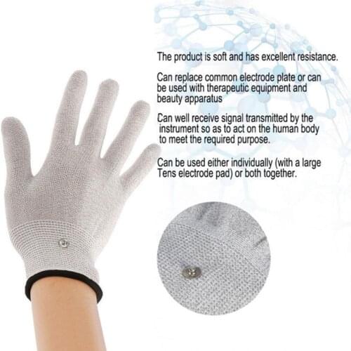 Silver Fiber Antibacterial DDS Physiotherapy Instrument Beauty Gloves Massage Electrode Conductive Electrotherapy Pulse Car T4D6