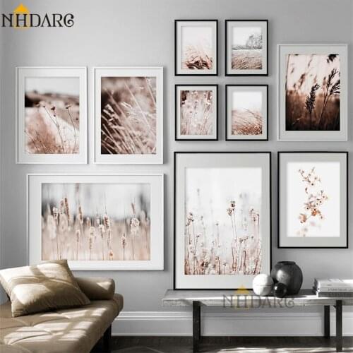 Scandinavian Canvas Print Painting Flower Plant Poster Nordic Floral Botanical Modern Wall Art Decoration Picture Room Decor