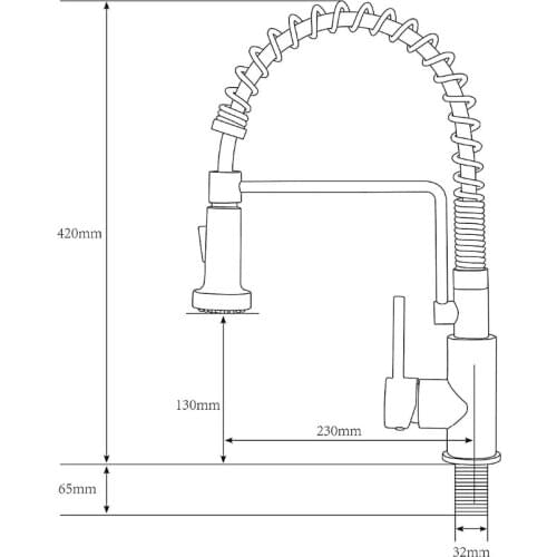 Vidric SUS304 Stainless Steel Lead-free Kitchen Spring Faucet Brushed Nickel Pull Out 360 Rotation Spray Kitchen Spring Tap