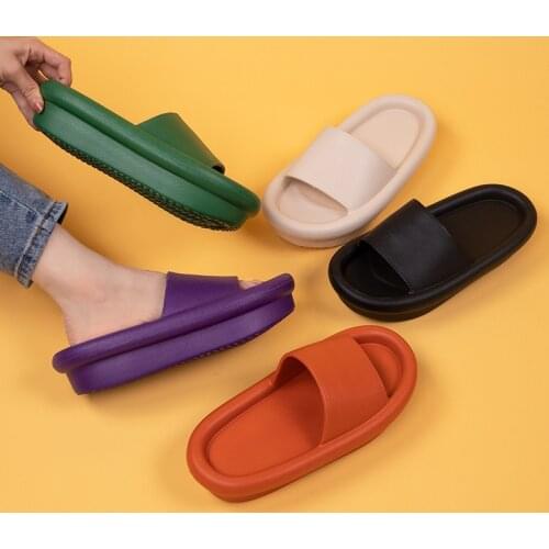 LEOSOXS Thick Platform Slippers Women Indoor Bathroom Slipper Soft EVA Non-slip Lovers Home Floor Slides Ladies Summer Shoes