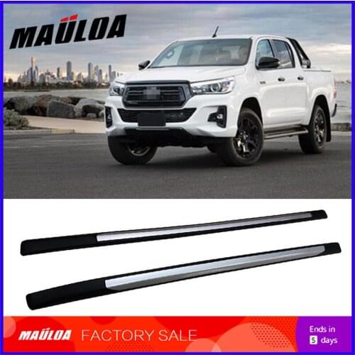 High quality ABS silver color sticker install Car Roof Rack Rails roof rack for hilux revo 2016 2017 2018