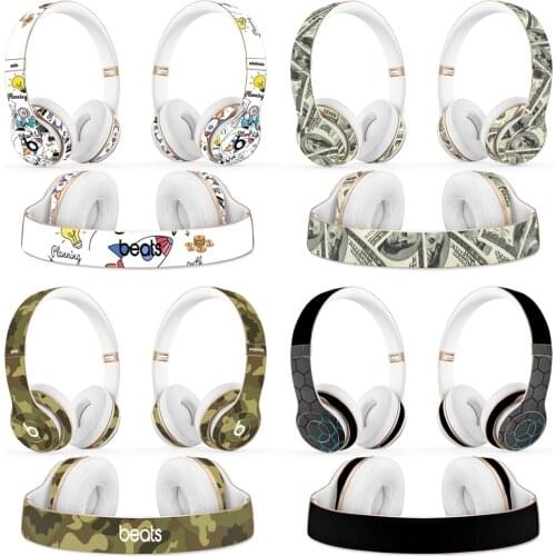 Protective Skin Sticker for Beats Solo 2 3 Headset Wrap Cover Universal Vinyl Decal Skin for Beats Solo 3 Wireless Headphone