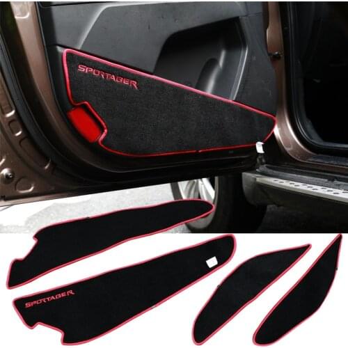 For Kia Sportage 3 2011 2012 2013 2014 2015 Car Inner Door Panel Protection Anti Kick Pad Stickers Trim Interior Accessories