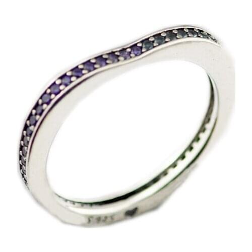 Ring Multi-Colored Arc Of Love Silver Rings For Women Men Anel Feminino 100% 925 Jewelry Sterling Silver Anillos Wedding