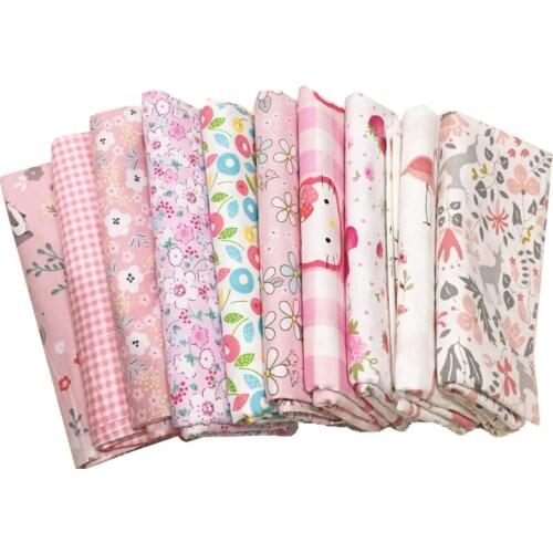 10pcs Cotton Fabric Printed Sewing Quilting Fabrics tissue cotton for Patchwork Needlework DIY Handmade Material