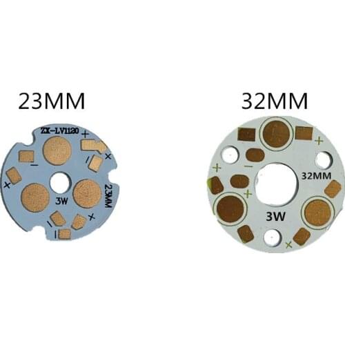 100pcs/lot LED heat sink LED aluminium base plate high power LED beads radiator Use for 1*3W 3*3W PCB lamp LED chip beads