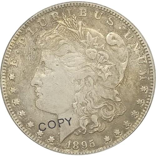 1895 United States Morgan 1 One Dollar Cupronickel Plated Silver Copy Coin