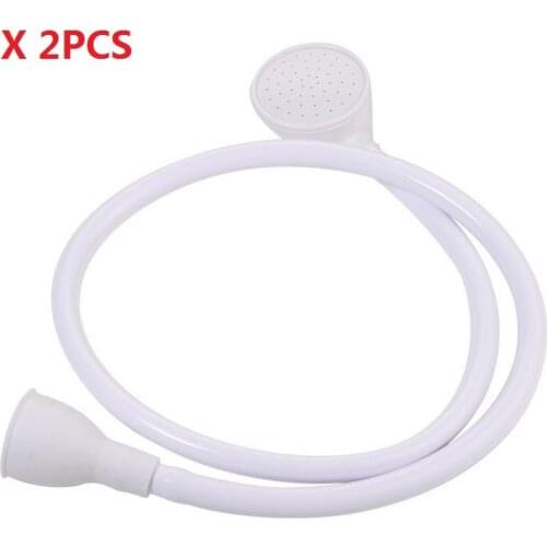 2PCS Cat Dog Bath Shower Pet Multi-function White Tap Spray Head Pet Washing Shower