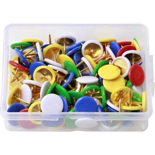 200/100pcs/box Map Tacks National Flag Glue Thumbtack Push Pins Notice Board Markers