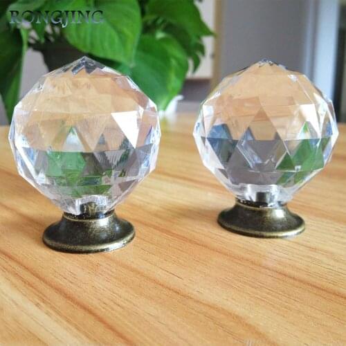 4pcs Diamond Cabinet Drawer Knobs Antique Cupboard Handle Vintage Dresser Furniture Kitchen Cabinet Knobs Wardrobe Closet Pulls
