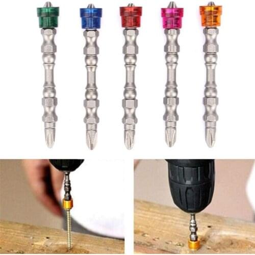 5PCS 65MM PH2 Magnetic Phillips Screwdriver Bits Cross Head Hand Tools Electric Hex Shank Accessories